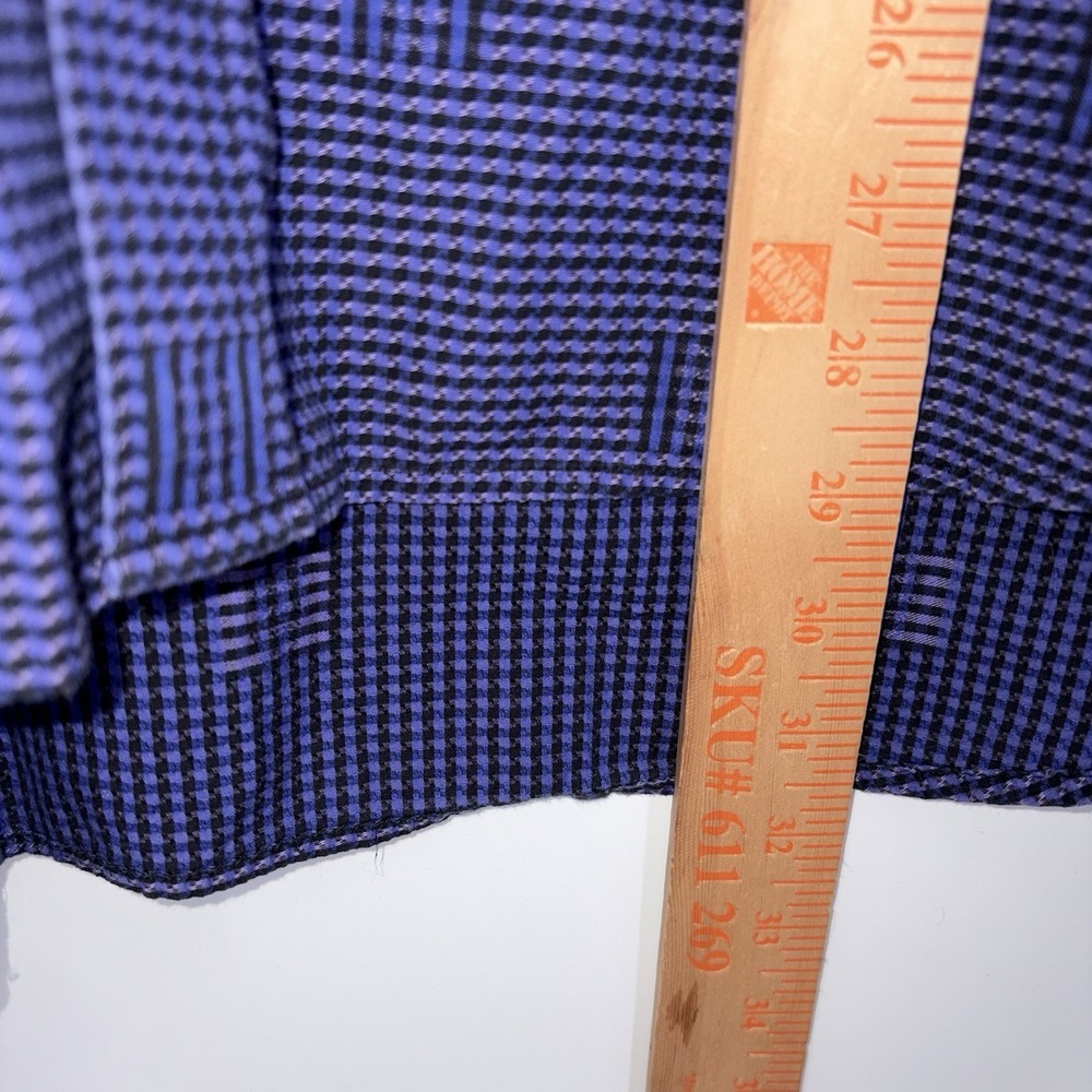 Marco Brunelli Button Up 2XL XXL Long Sleeve Paisley‎ Flip Cuff Purple Blue - Picture 4 of 6